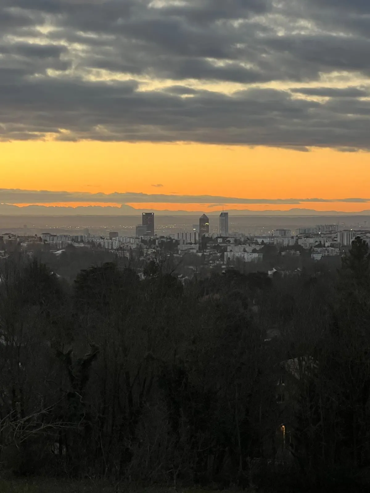 Vue panoramique sur Lyon depuis les Monts d'Or